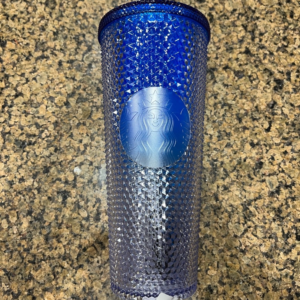 Starbucks Korean blue ombré studded